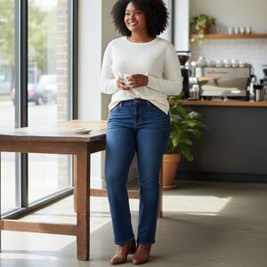 Levi’s Women Blue Denim Jeans Classic Bootcut Size 14 Stretch Embroidered